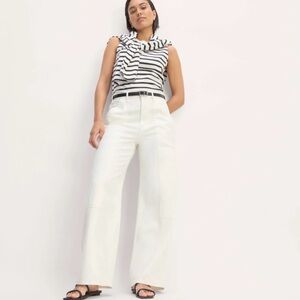 Everlane White Carpenters High-Waisted Pants - NEW